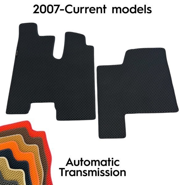 Kenworth T800/T800 Curved Glass Floor Mats 2Pcs Automatic 2007-Current models